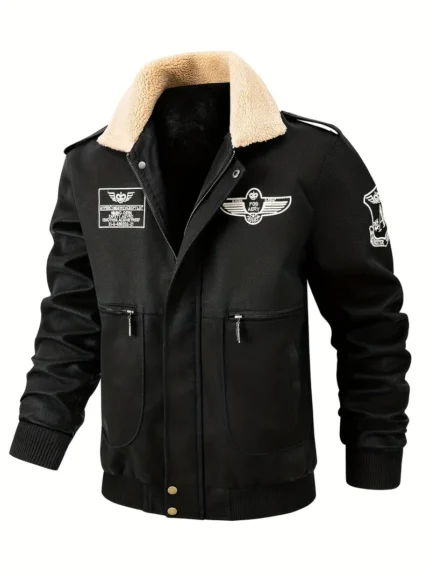 Herren Bomber Lederjacke