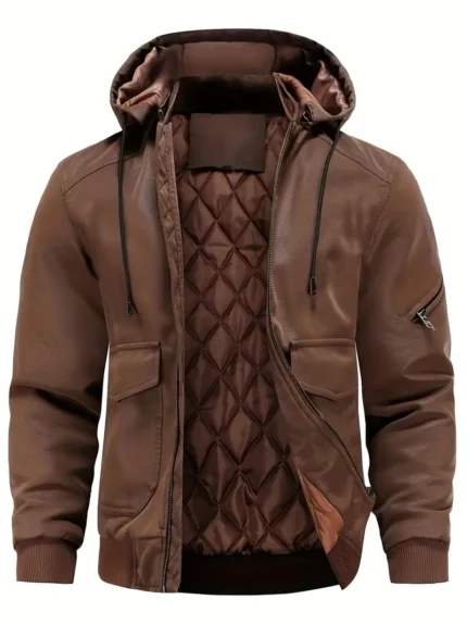 Braune Herren Lederjacke