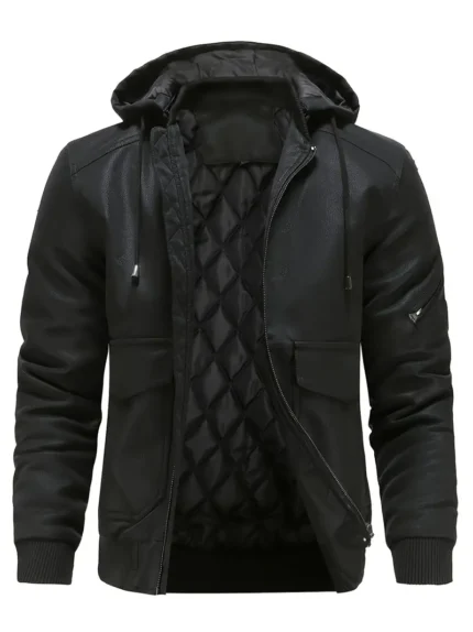 Herren Pu-Lederjacke