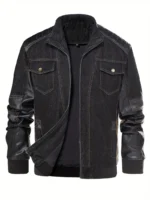 Schwarze Herren Jeansjacke